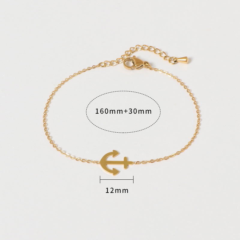 Wholesale Fashion all-match titanium steel bracelet women's European and American new 18K gold stainless steel love bracelet high sense