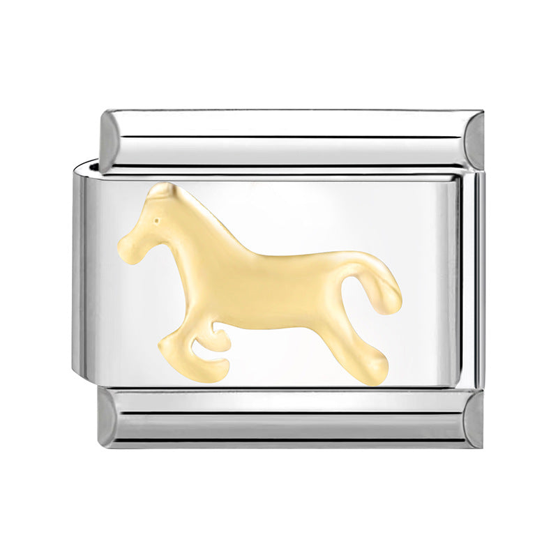 Wholesale Italian Charm Bracelet 9mm DIY Splicing and Removable Stainless Steel Funny Composable Bracelet