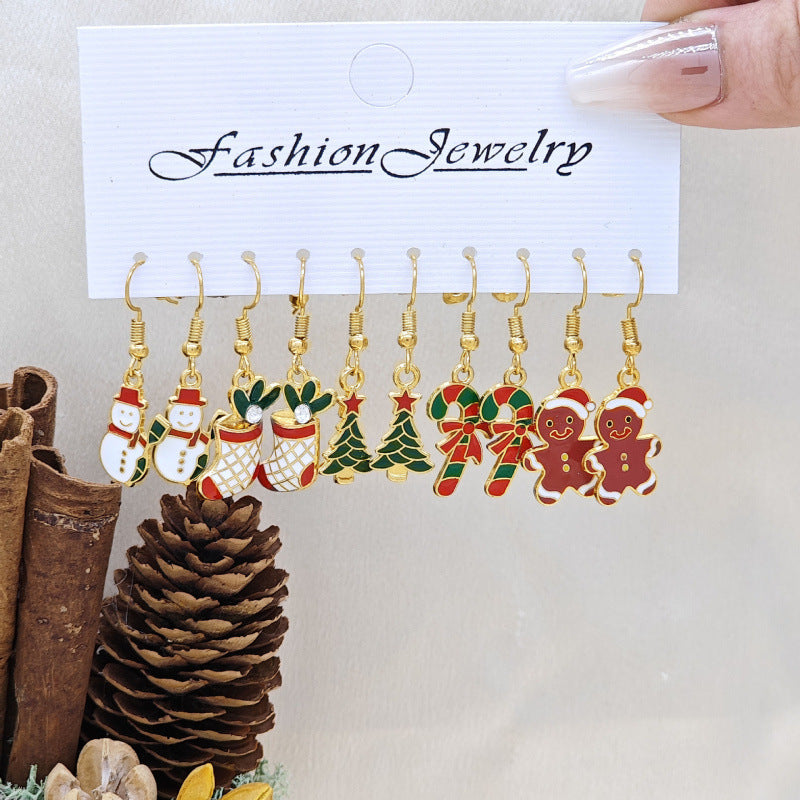 Wholesale Alloy Snowman  Gift Earrings
