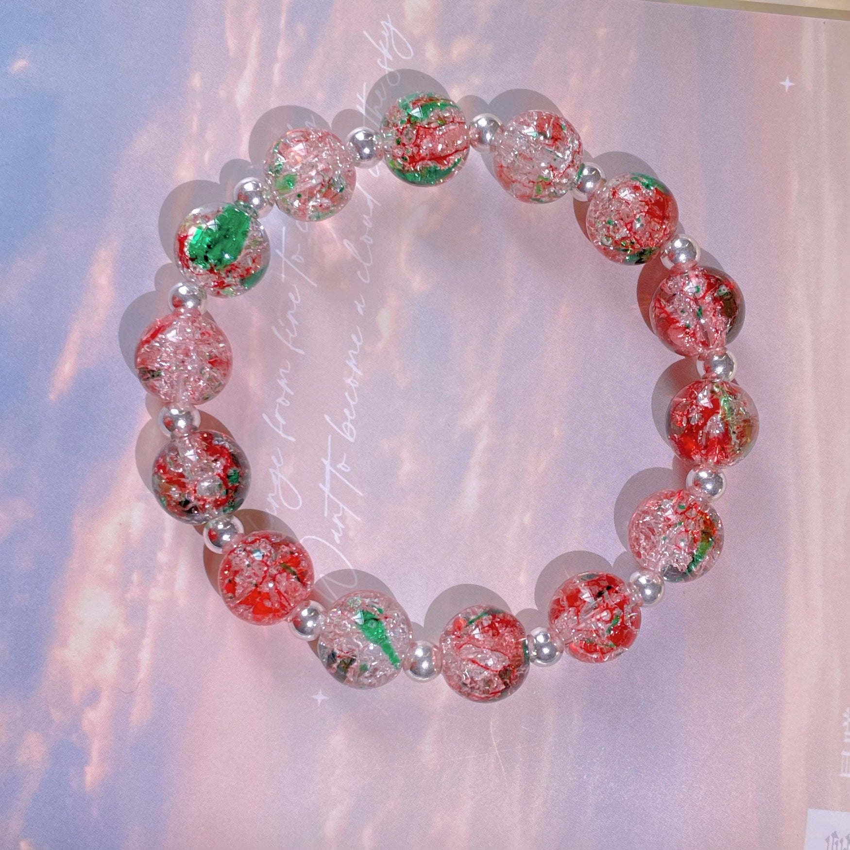 Brazalete de vidrio de colores al por mayor