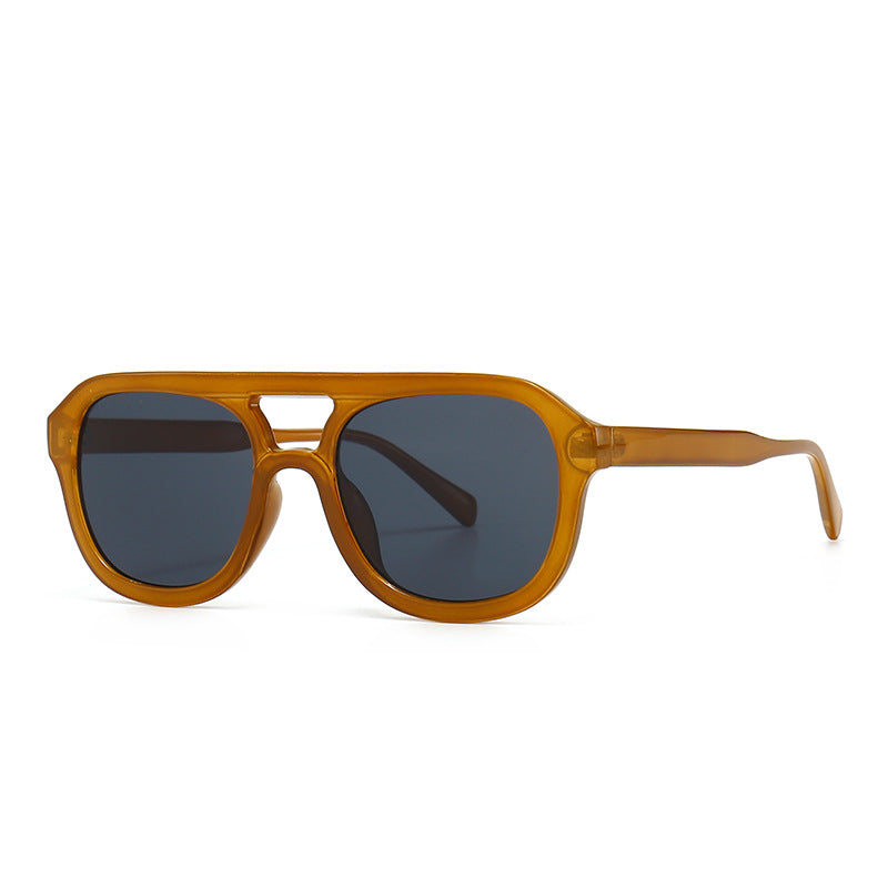 Wholesale New Retro Square Flat Top PC Sunglasses