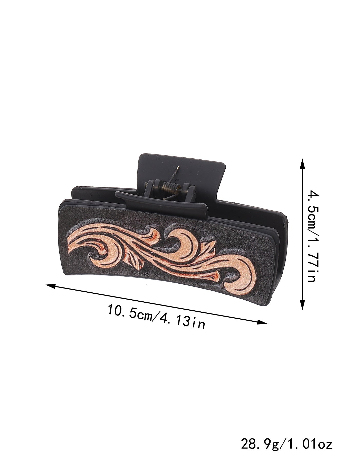 Wholesale western cowboy horsehair leather hair clip shark clip