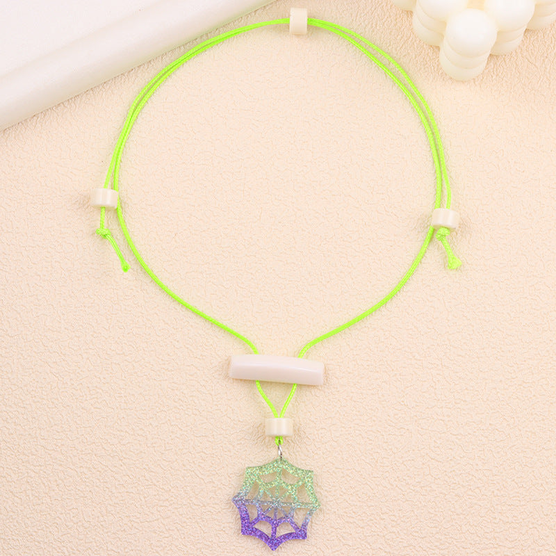 Wholesale  Colorful Ghost Bat Acrylic Necklace