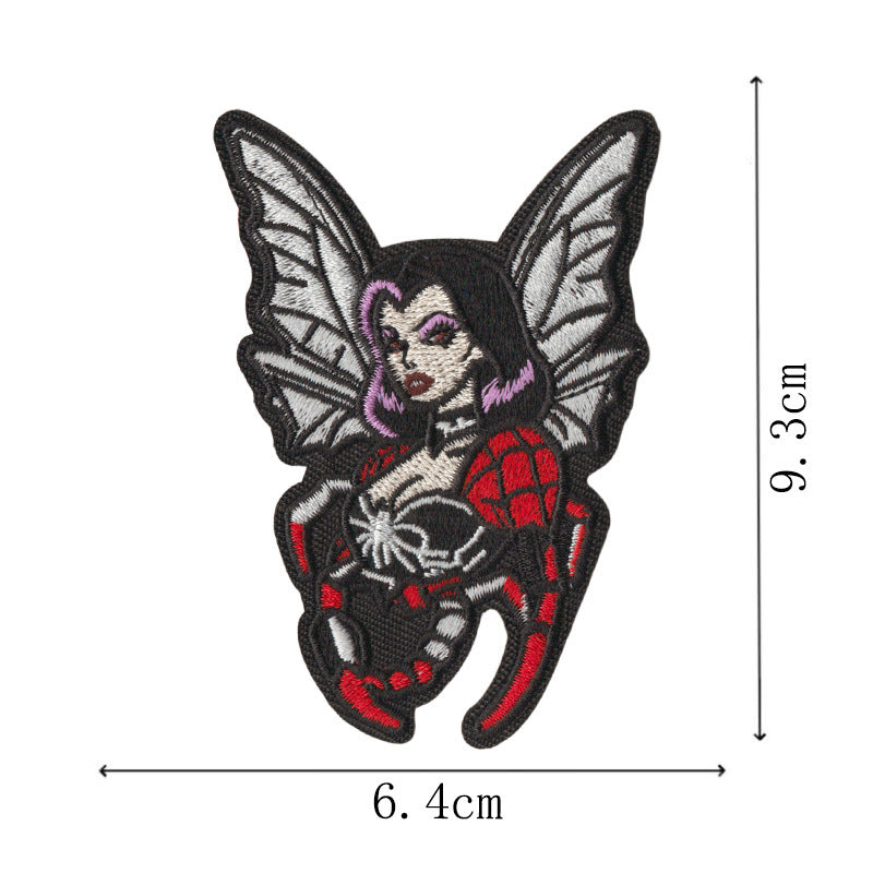 Wholesale Iron On Embroidered Patches Gothic Witch Vampire Skull  Web Set Of 10 For Coat Decorative Fashion