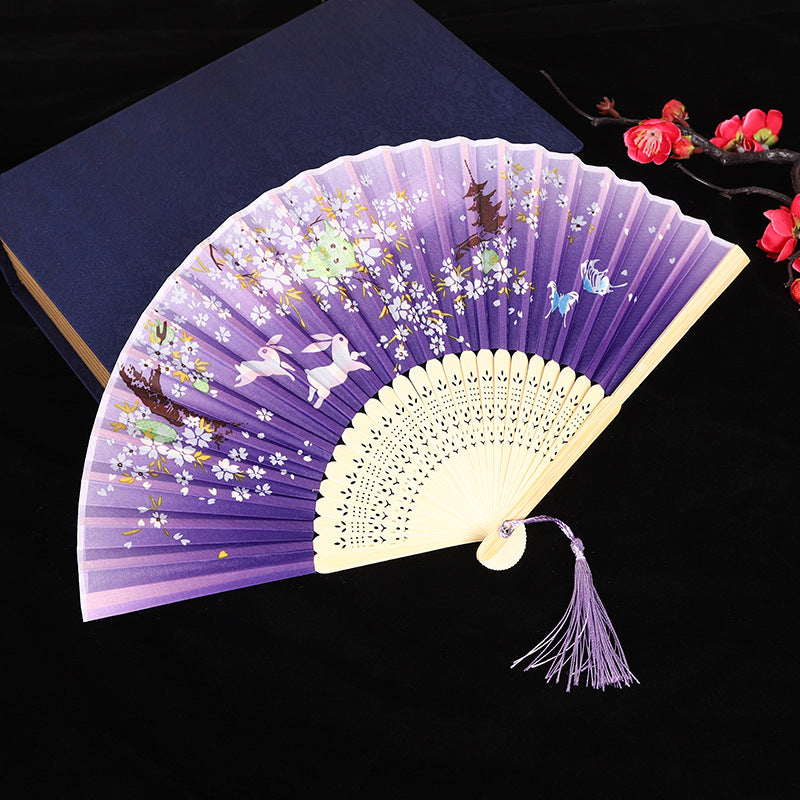 Wholesale Ancient Style Classical Cloth Folding Fan