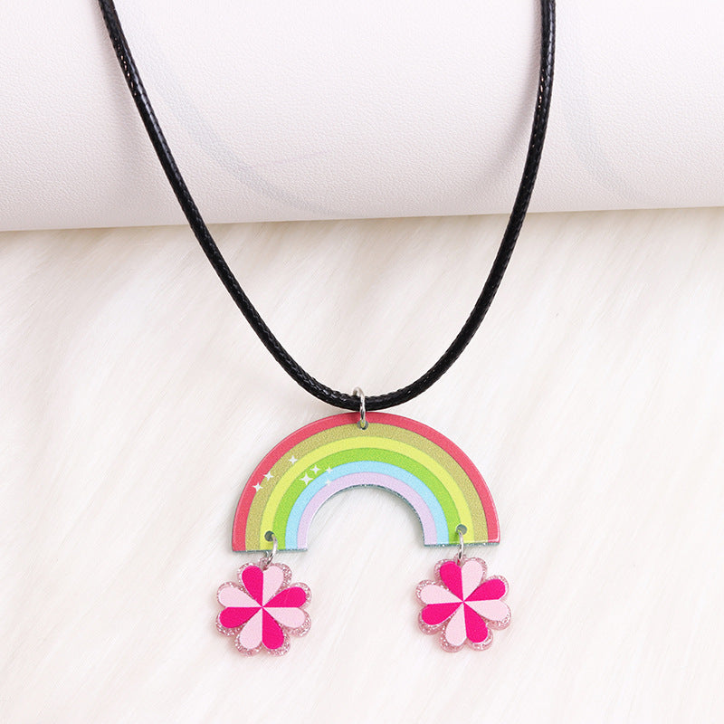 Wholesale Valentine's Day Sweater Hat Acrylic Necklace