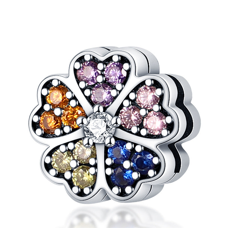 Wholesale Chrysanthemum Sunflower Beads Silver Plated Charms