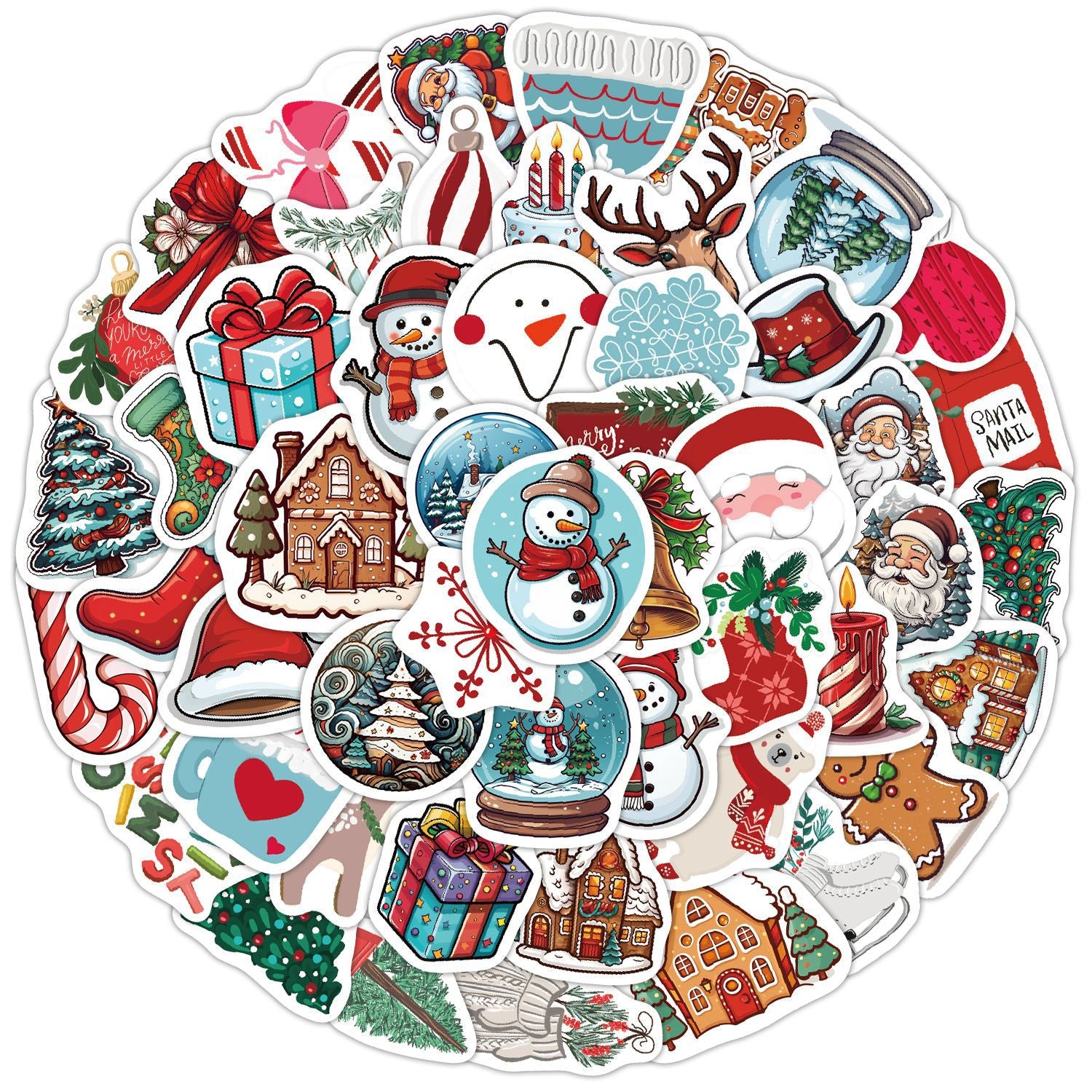 Wholesale 50pcs Christmas Graffiti Stickers