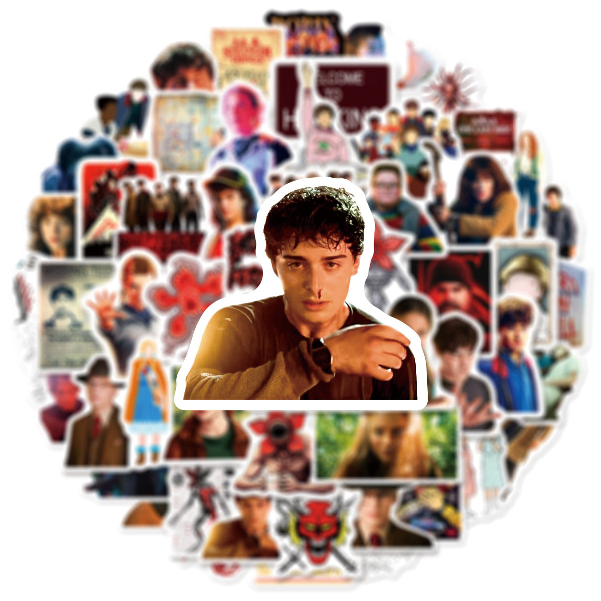 Wholesale 54pcs Cute Cartoon Character Waterproof Vinyl Stickers OLY Exclusive