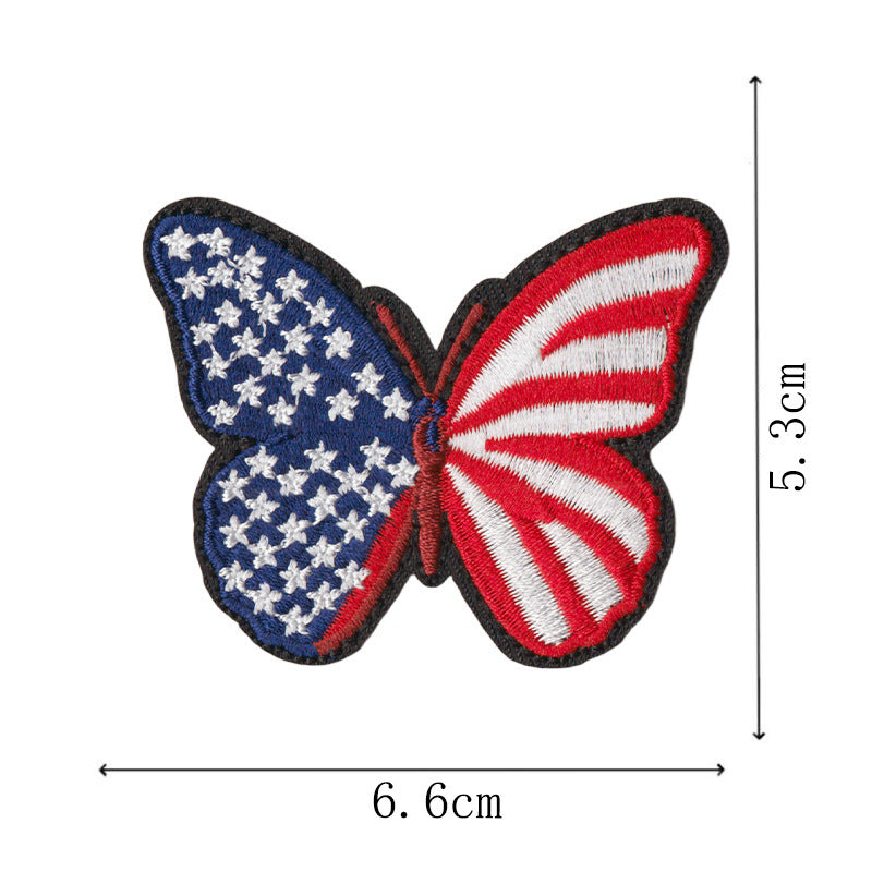 Wholesale Decorative Embroidered Patches 50 Piece Set With Liberty Bell Statue Of Liberty American Flag Design For Towels