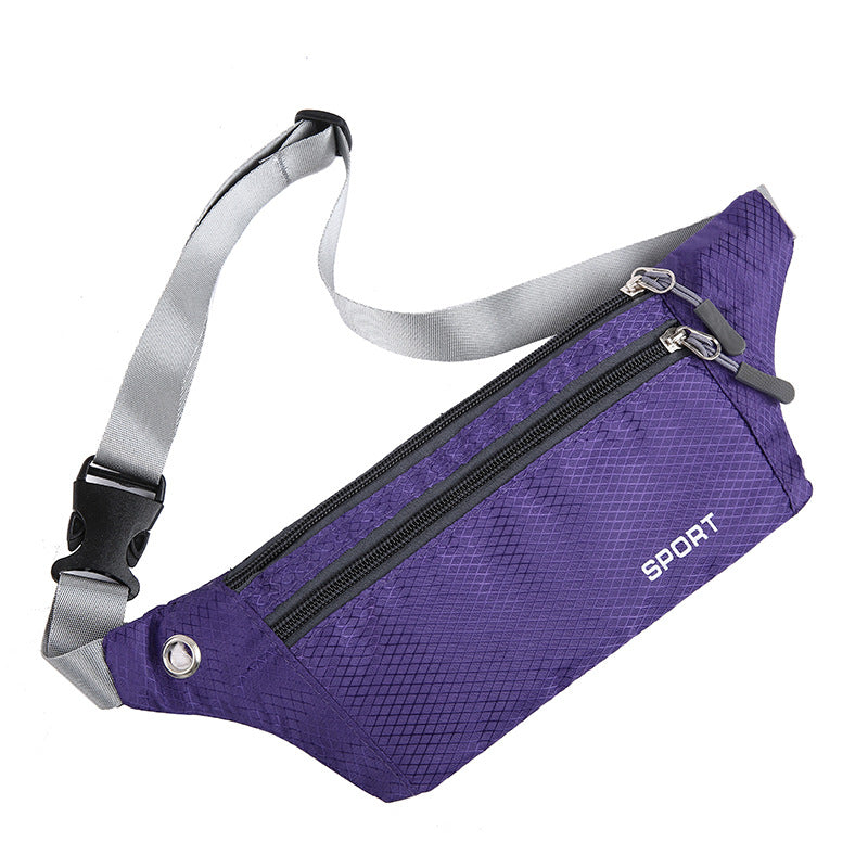 Wholesale Outdoor sports waist bag men's running mobile phone bag fitness close-fitting waist bag nylon waterproof fashion waist bag
