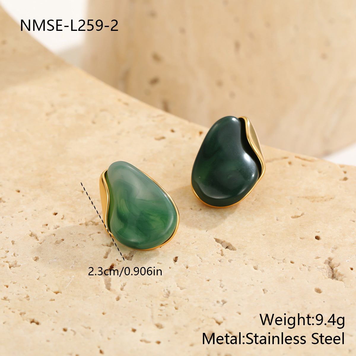 Wholesale Amber  Patchwork Resin Earrings