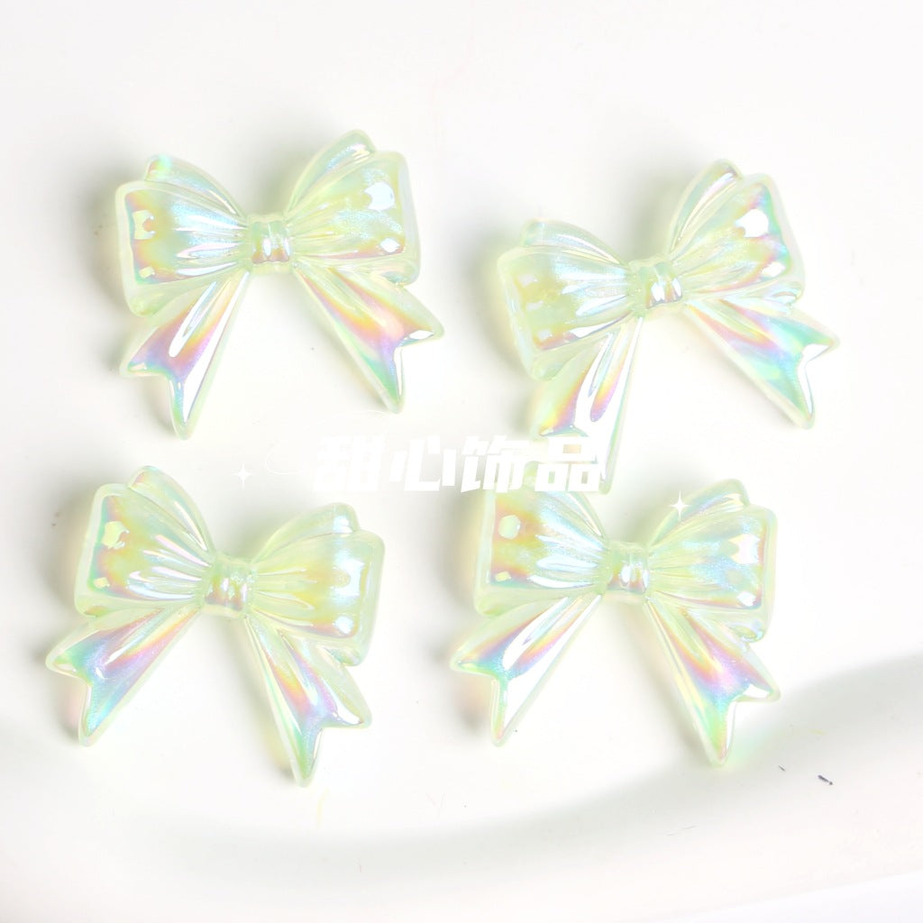 Wholesale 10PCS Starry Sky Bright Galaxy Bow Tie Diy Mobile Phone Chain Bag Pendant Jewelry