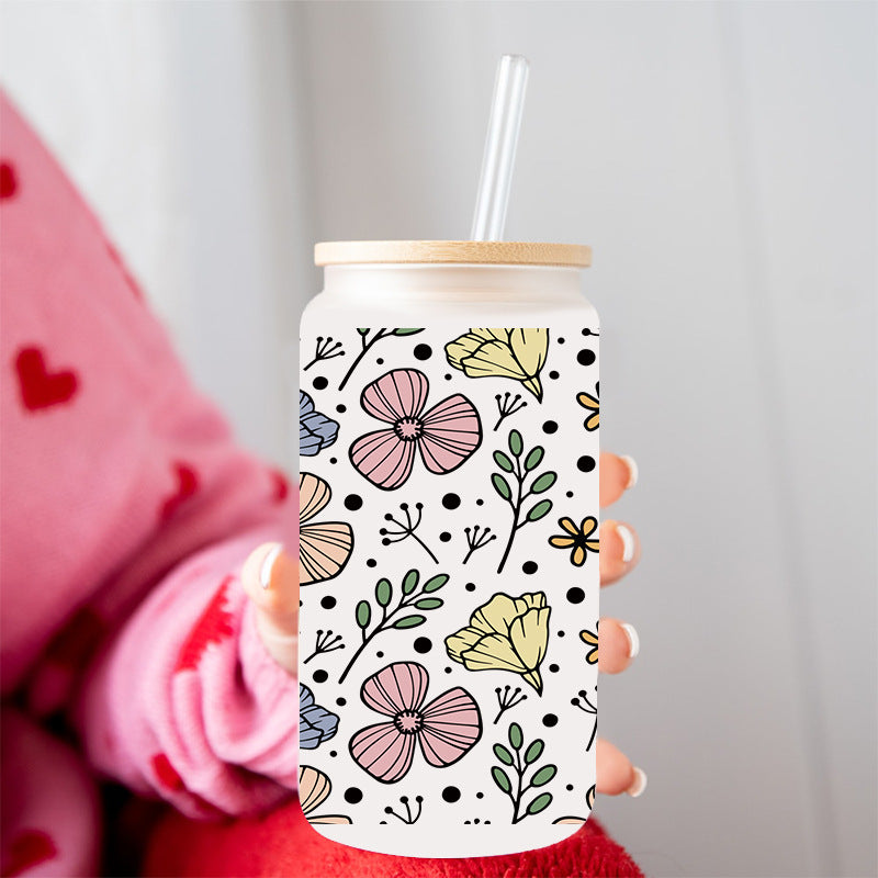 Wholesale  Colorful textbooks stationery and Back to School 16oz Cup UV DTF Wraps