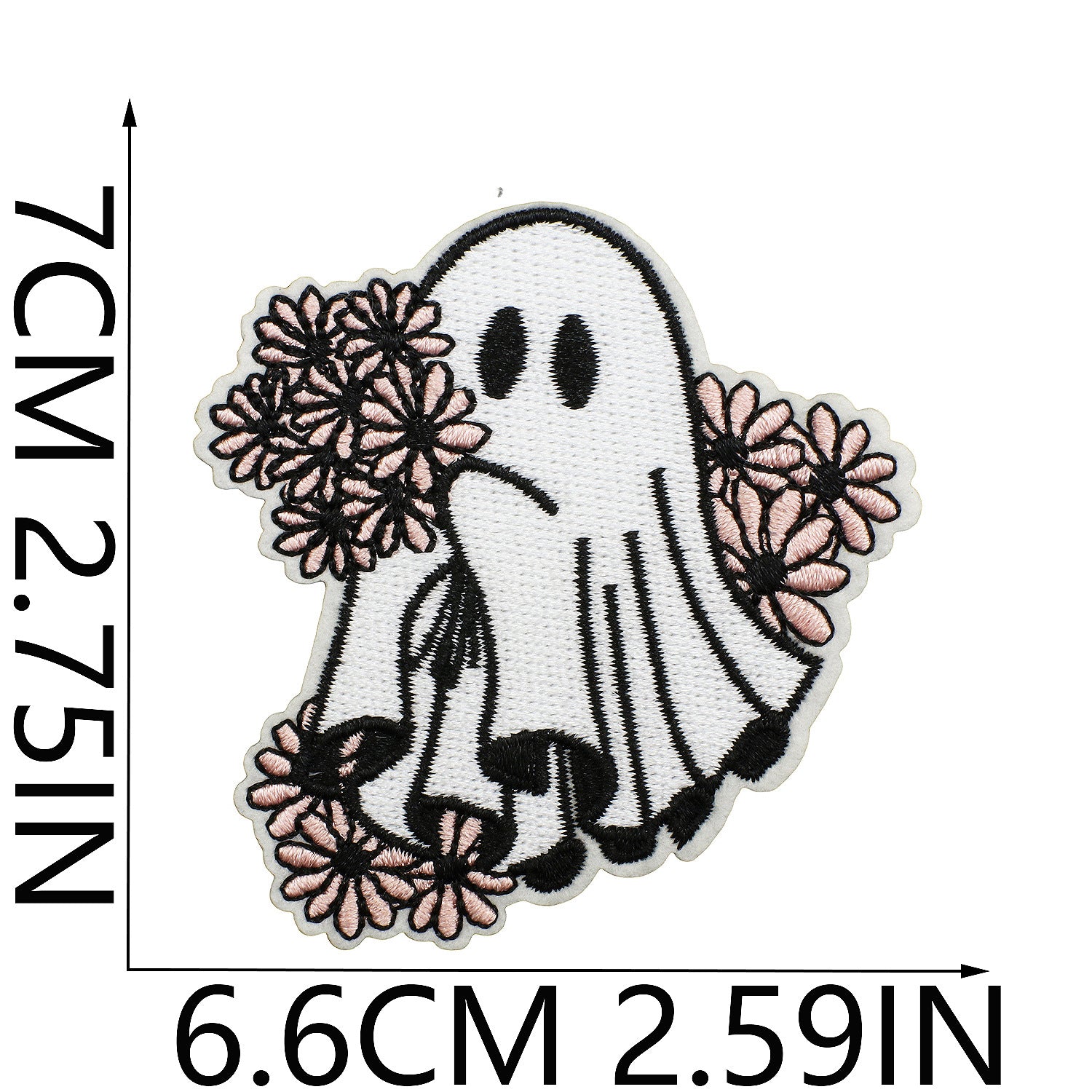 Wholesale Iron On Ghost Pumpkin Embroidery Patch Cute Witch Applique For Clothing Holiday Craft Supply For DIY Decor
