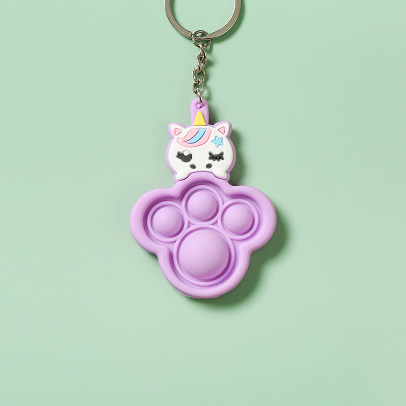 Wholesale Puzzle Stress Relief Silicone Keychain