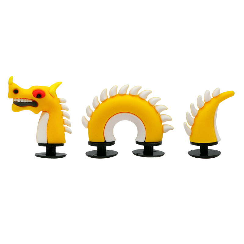 Wholesale 5pcs Cartoon dragon snake marine animal 3D hole shoes shoe accessories