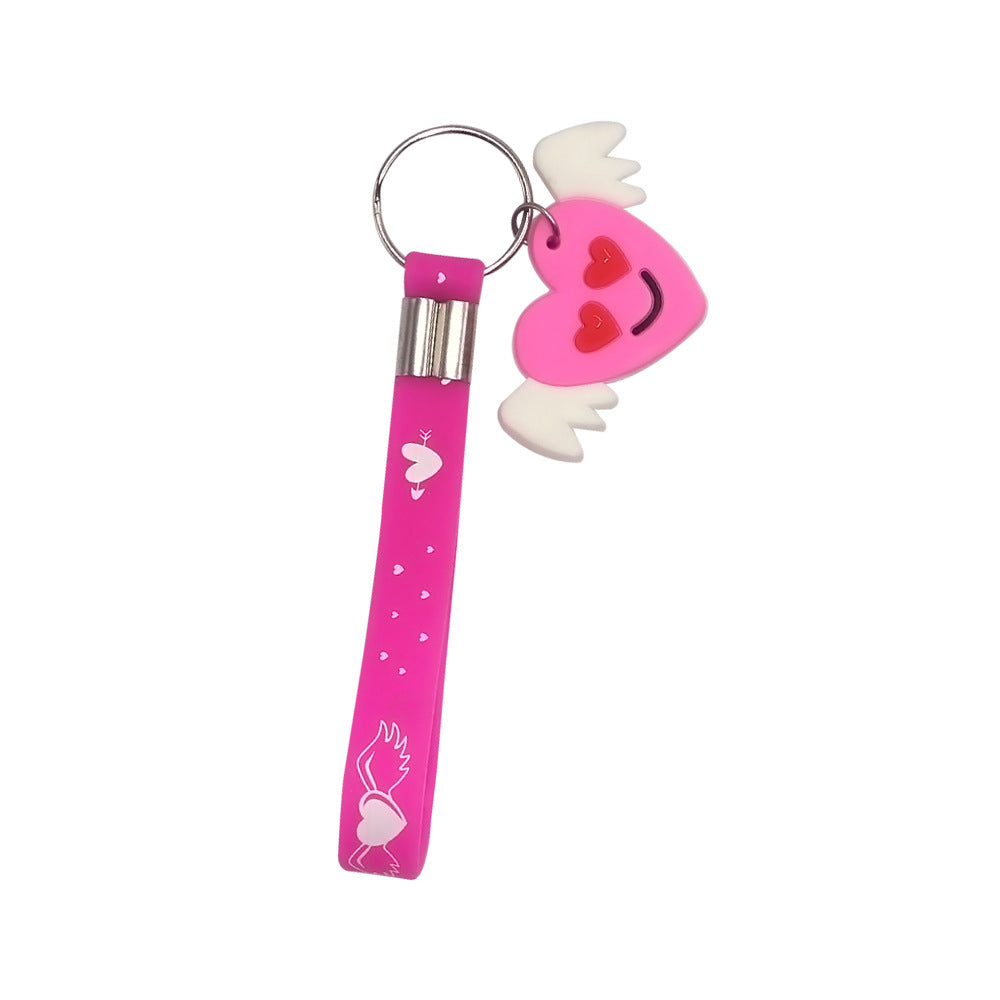Wholesale 24pcs Valentine's Day Silicone Love Keychain