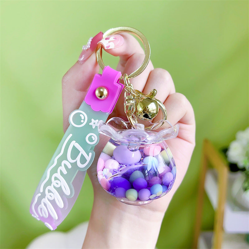 Llavero de pescado al por mayor de aceite acrílico de aceite de azúcar