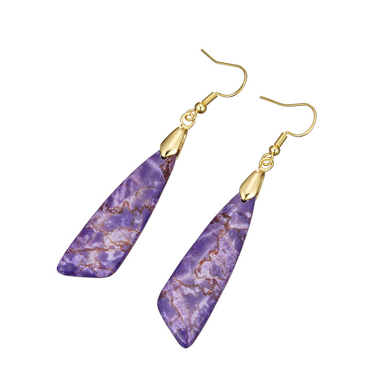 Wholesale Fresh Geometric Simple Temperament Natural Stone Earrings