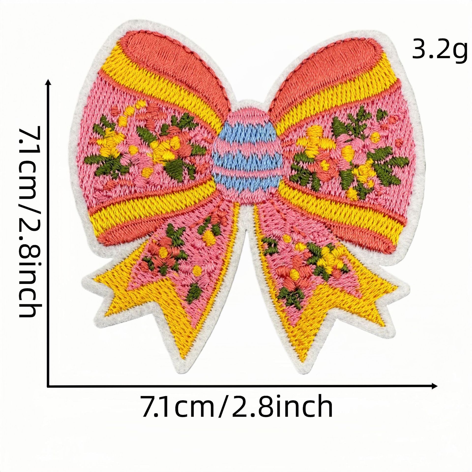 Wholesale Cloth Cartoon Bow Embroidery Patch Adhesive Iron On Decorative Applique For Bags And Clothing Everyday Use