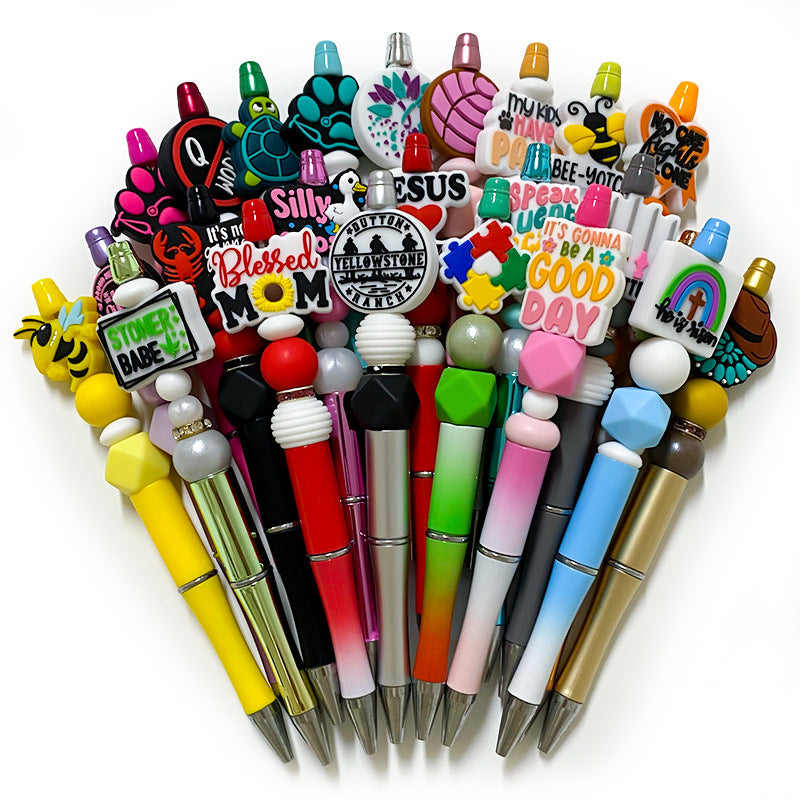 Wholesale 10pcs Baby Teething Stick Black Girl Focal Beads