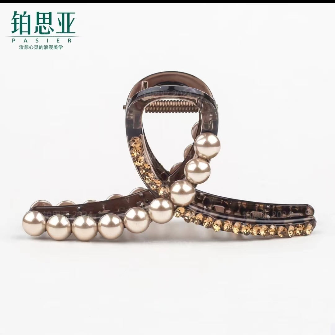 Wholesale Temperament Small Flower Diamond All-match 8cm Grab Clip