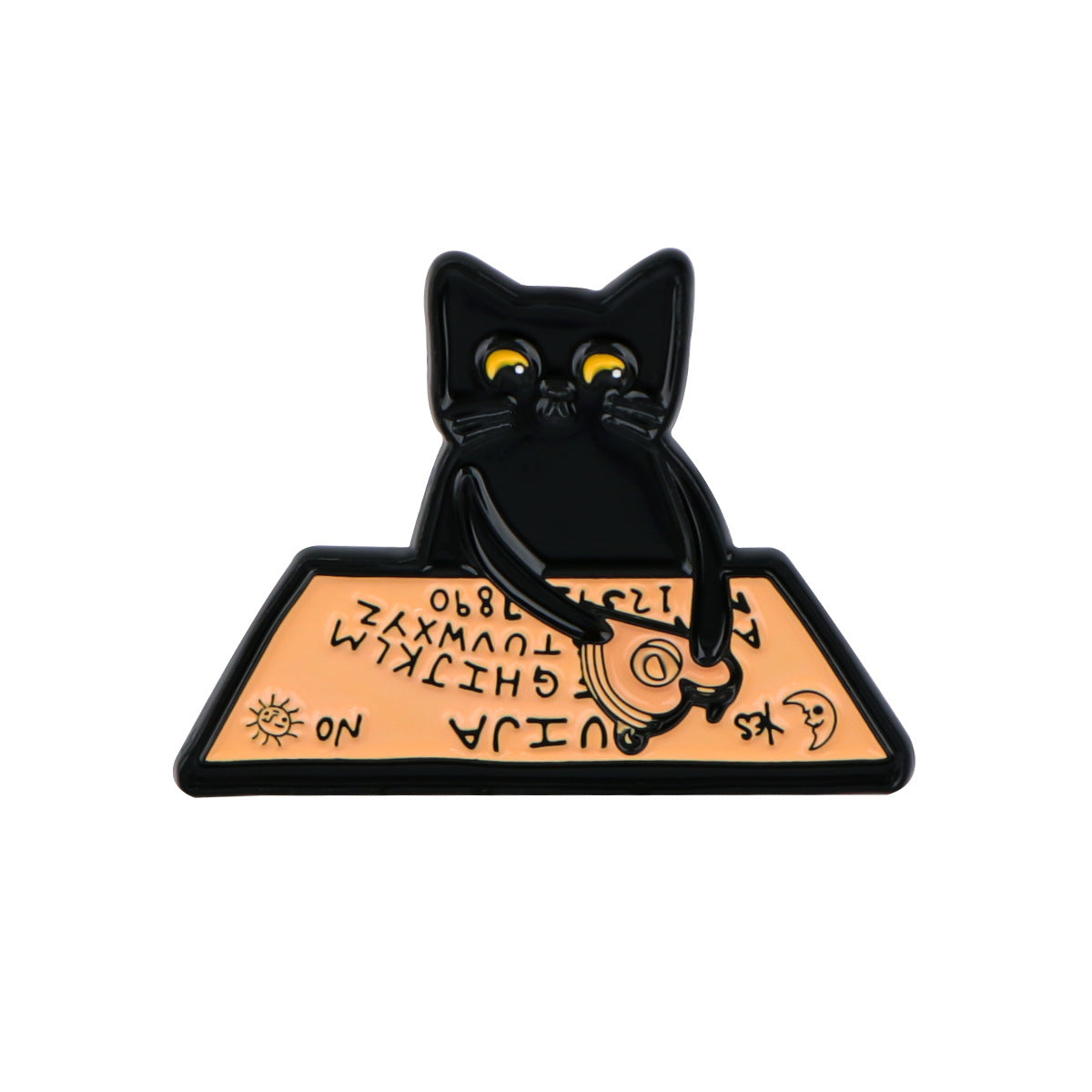 Wholesale Cute Black Cat Brooch Cartoon Metal Badge Clothing Brooch Accessories