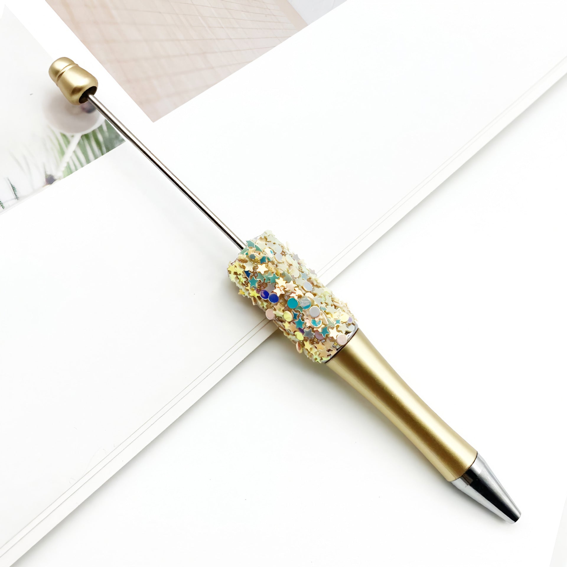 Wholesale Diy Small Stars Shiny Sequins Star Handmade Patches Cute Beads Ballpoint Pen