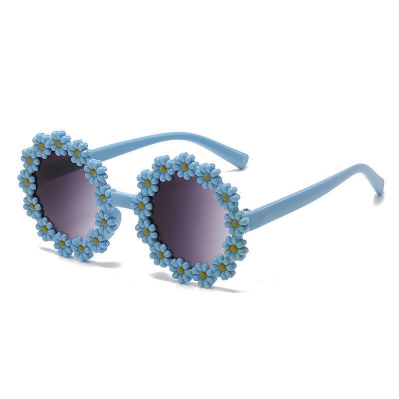 Wholesale Children's Cute Flower Sunglasses Travel Beach Sunshade Glasses Fashion Sunglasses