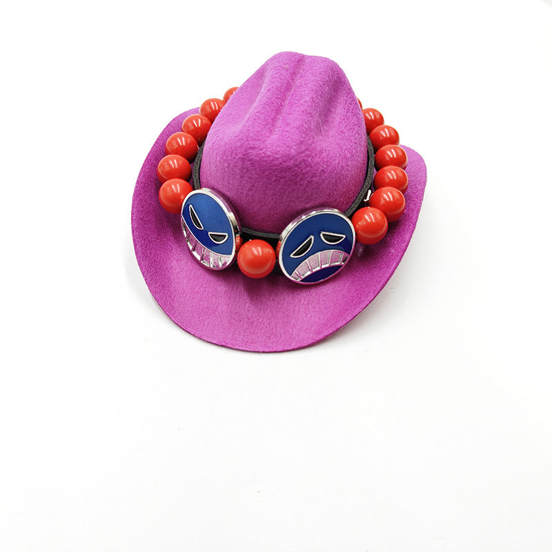 Wholesale Yama gentleman cowboy hat son mini pet hat birthday party hat weilai car 66 ornament hat