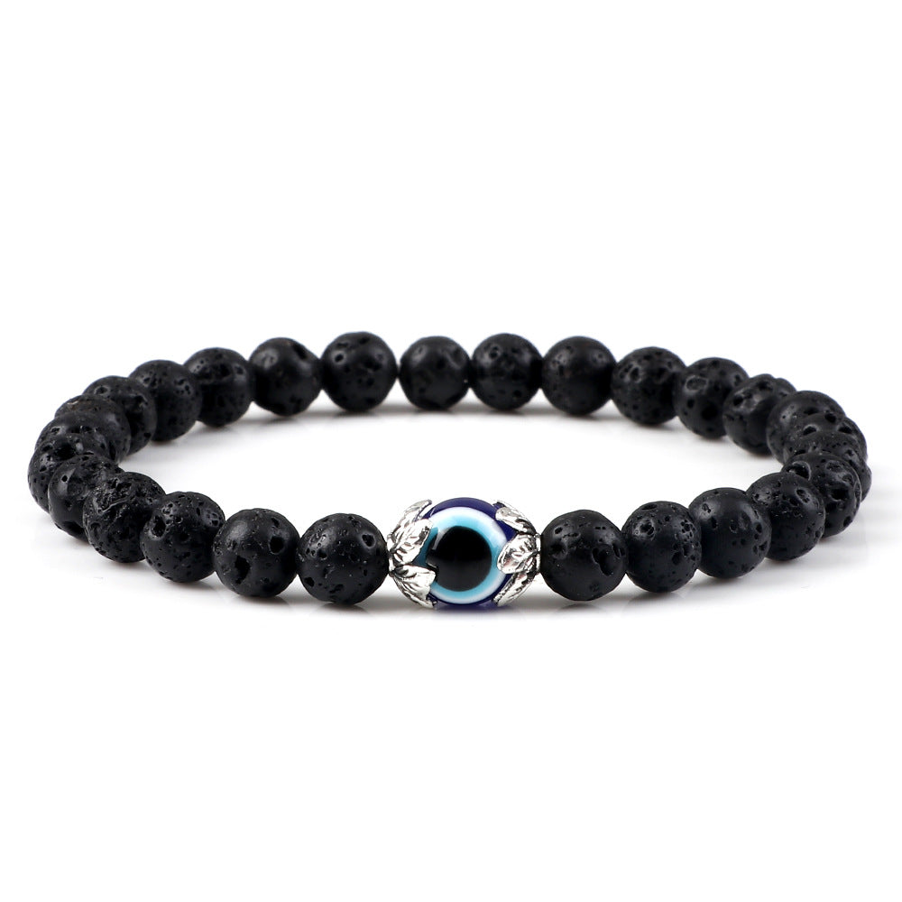 Wholesale  Devil' s Eye bracelet blue eye beads alloy flower holder bracelet