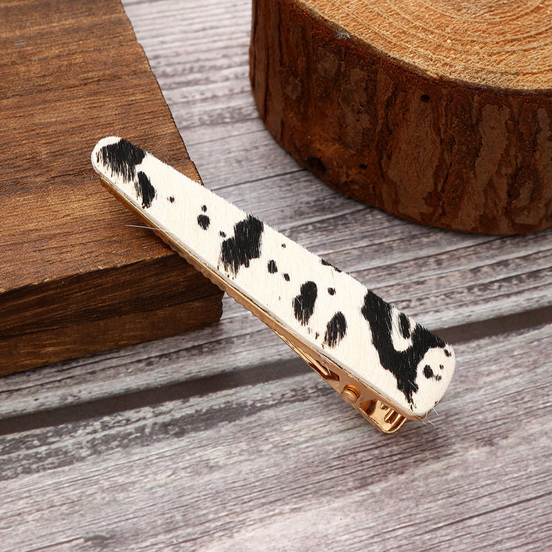 Wholesale Western Vintage Genuine Leopard Print Cow Pattern Clip