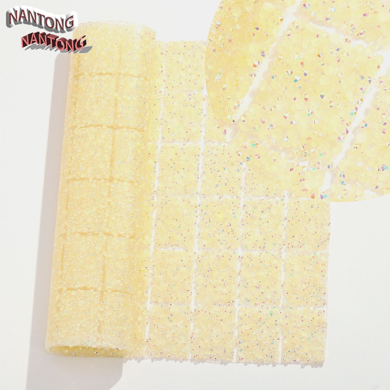 Wholesale Flat bottom round hot-drill hot melt adhesive stickers double-sided square diamond stickers diamond clothing diamond nail table cushion pad can wrap 78pcs pens