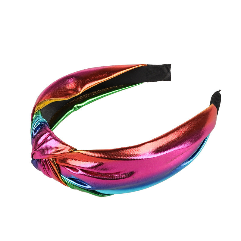 Diadema al por mayor de láser PU ancho