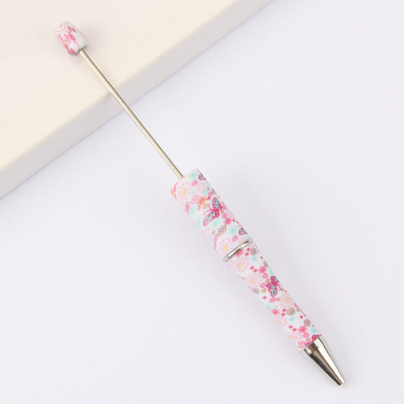 Wholesale Beadable Pens DIY for Beaded Cow Leopard Print Plastic Pen