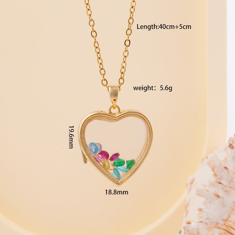 Wholesale Love Bear Necklace Copper Gold Plated Zircon Vintage Pendant Clavicle Chain