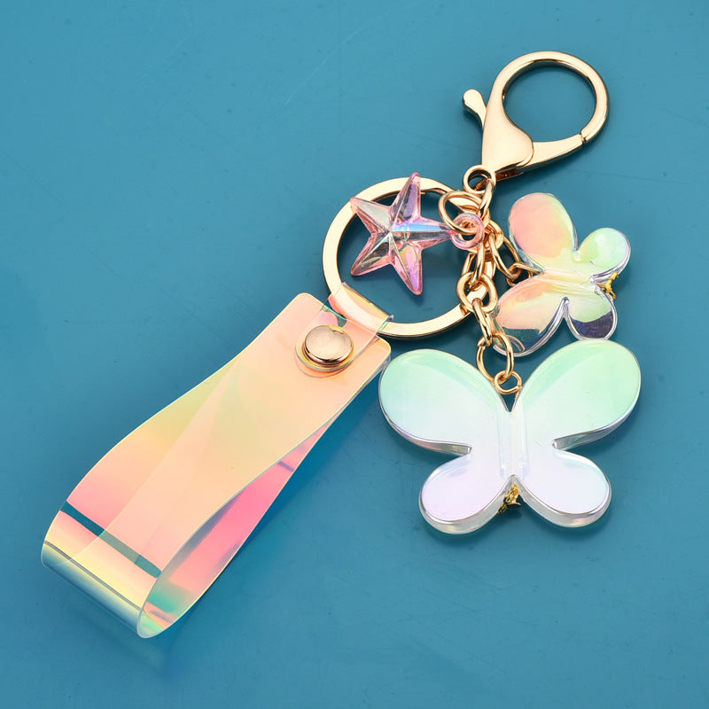 Llavero de mariposa acrílica al por mayor
