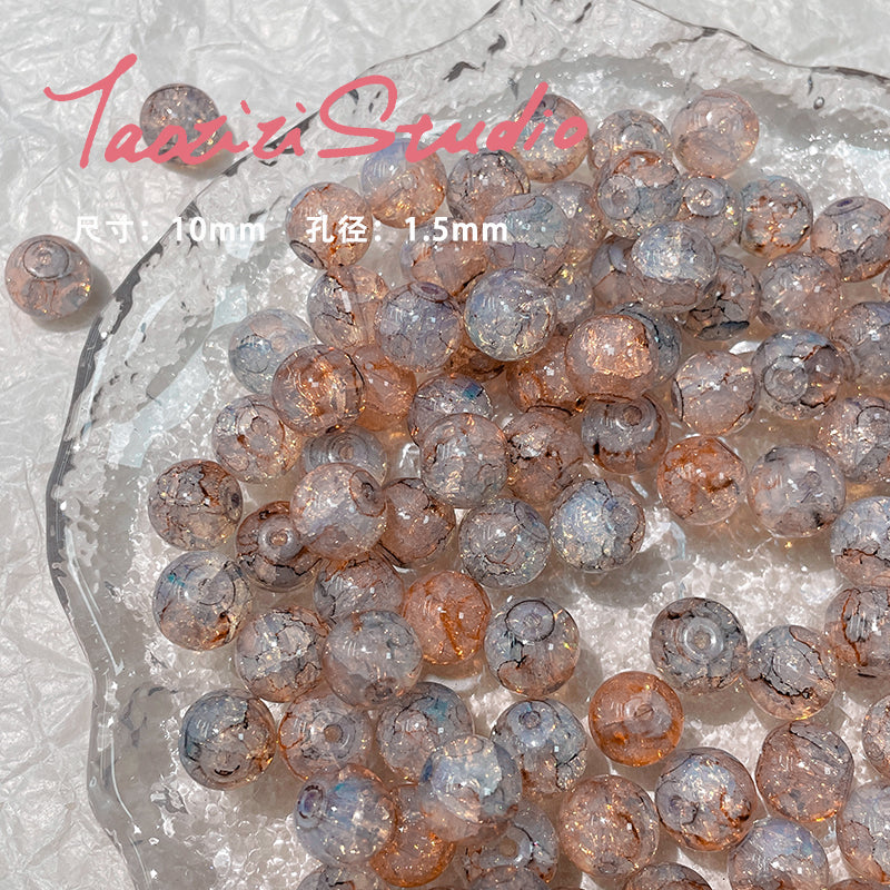 Cuentas de vidrio de ópalo de gradiente roto de 300pcs10mm de 300pcs10mm