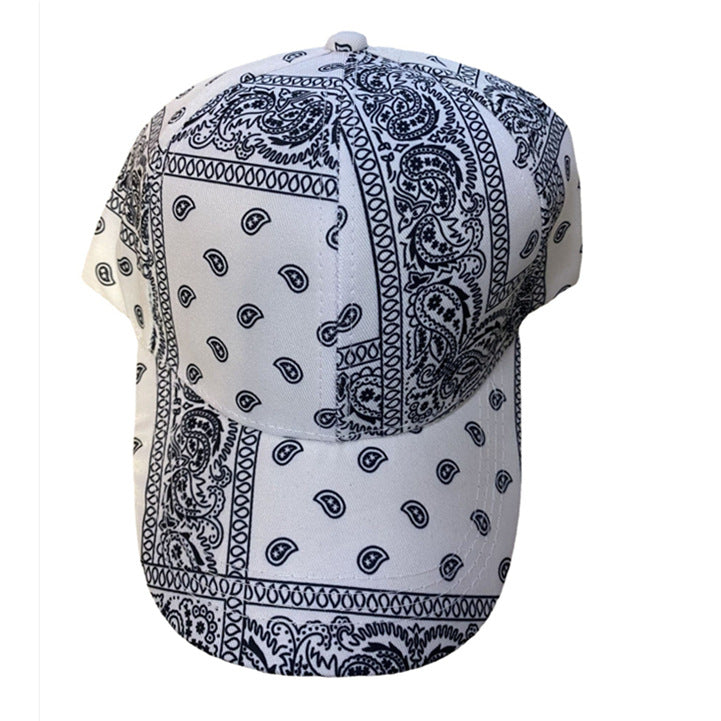 Wholesale Cashew Flower Printed Cotton Baseball Caps