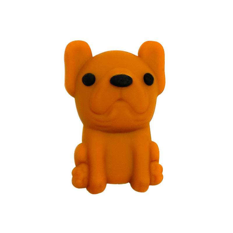 Wholesale 10pcs New cross-border 3d puppy animal silicone beads cartoon baby pacifier chain beads