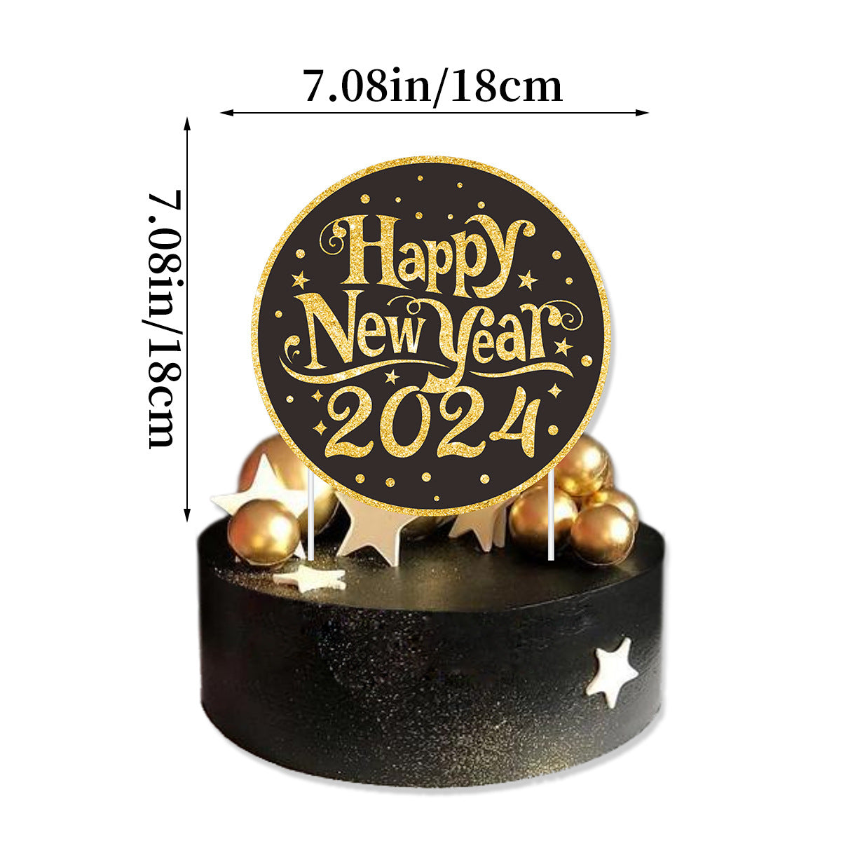 Wholesale 2024 Happy New Year Paper Flag Balloon Set