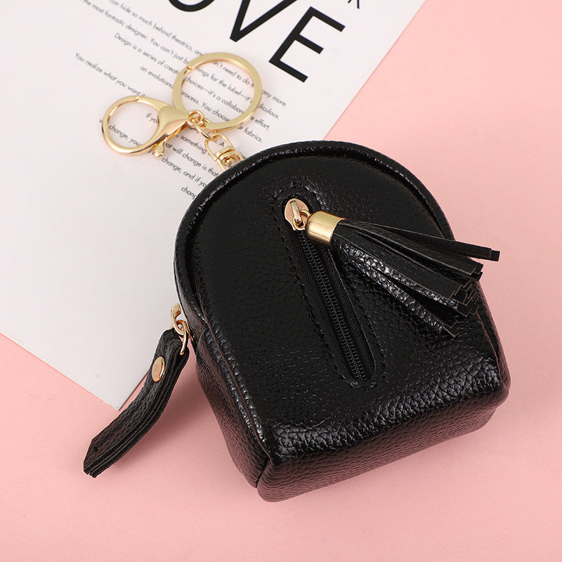 Wholesale PU Tassel Coin Purse Keychain