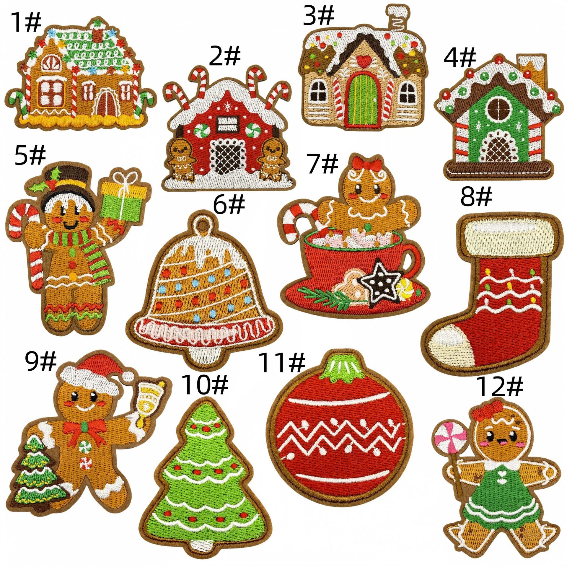 Wholesale Cartoon Christmas embroidery patch accessories ironing hot melt adhesive