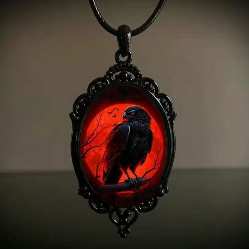 Wholesale Time Gem 18x25mm Vintage Dark Glass Necklace