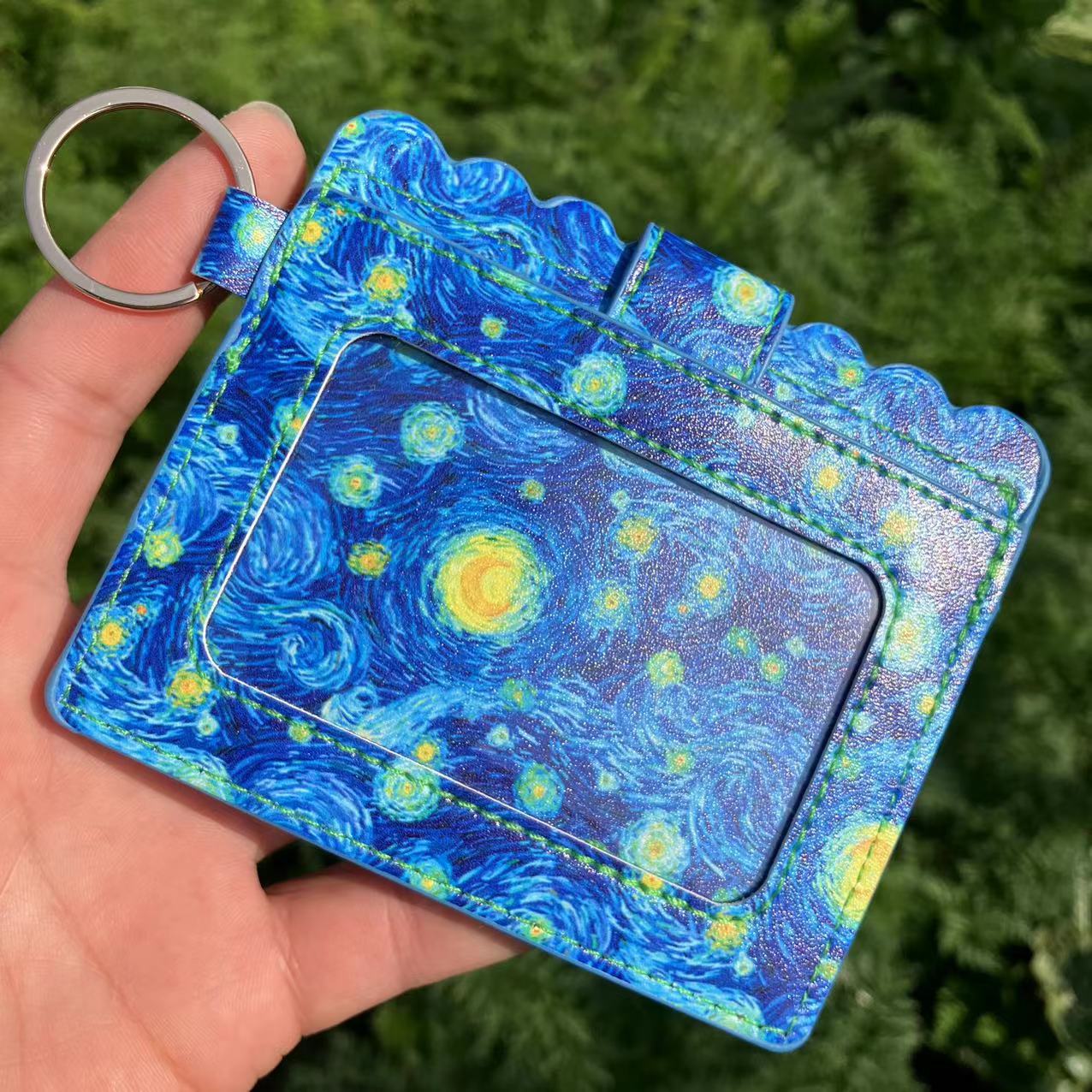 Wholesale PU Leather Leopard Purse Keychain