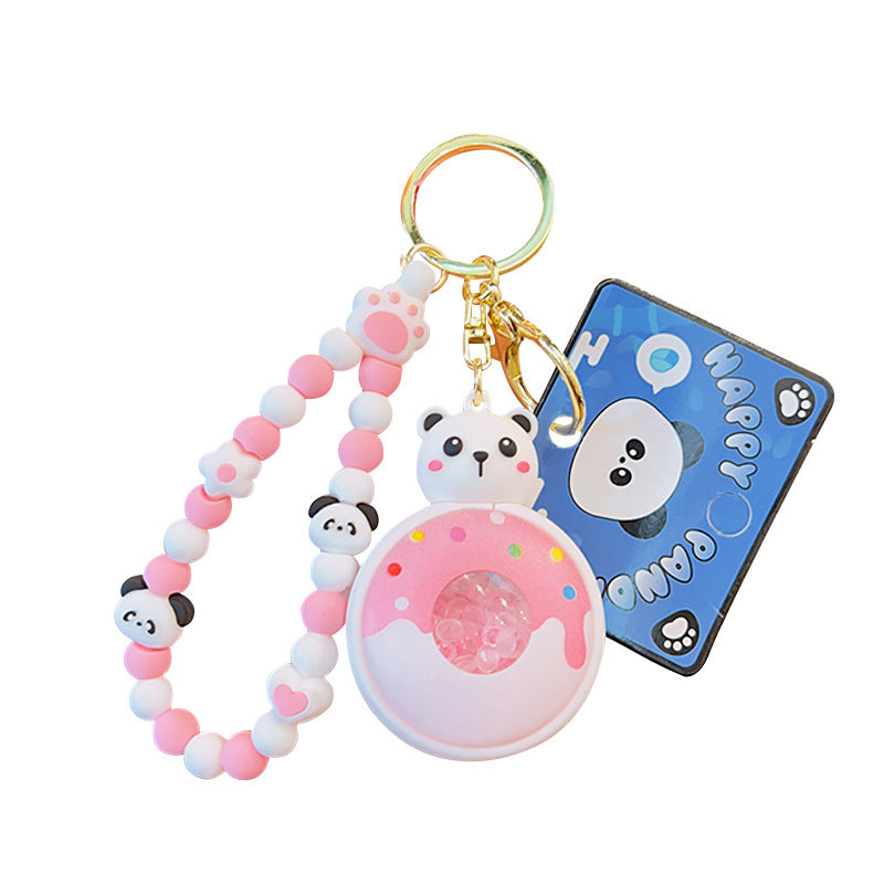 Wholesale Soft Adhesive Cute Panda Donut Fragrant Beads Keychain