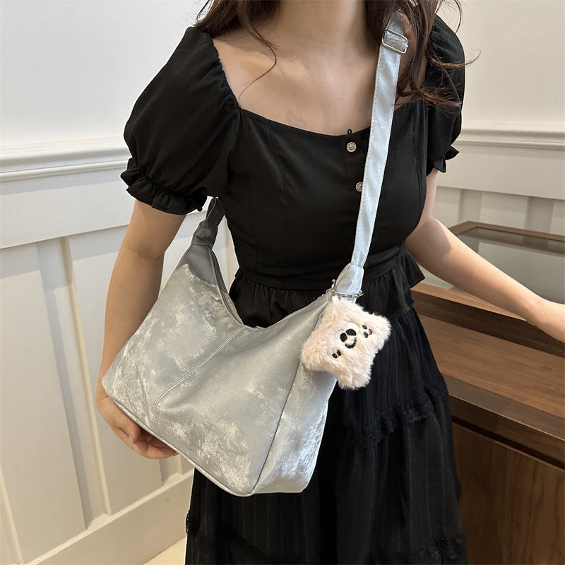 Wholesale Retro Solid Color Versatile Shoulder Bag