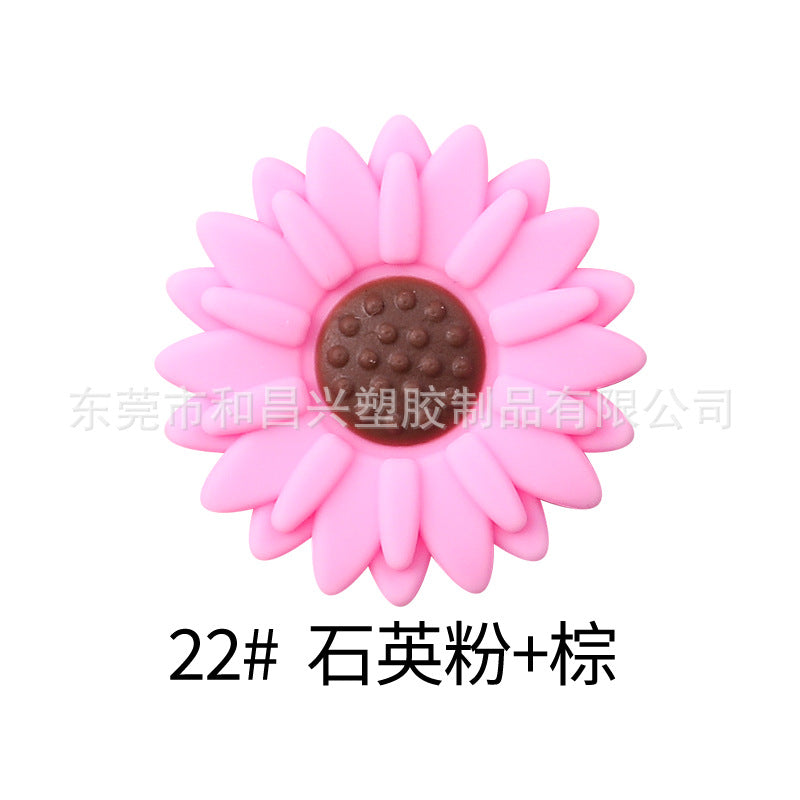 Wholesale  20pcs  Colorful Daisy Silicone Beads