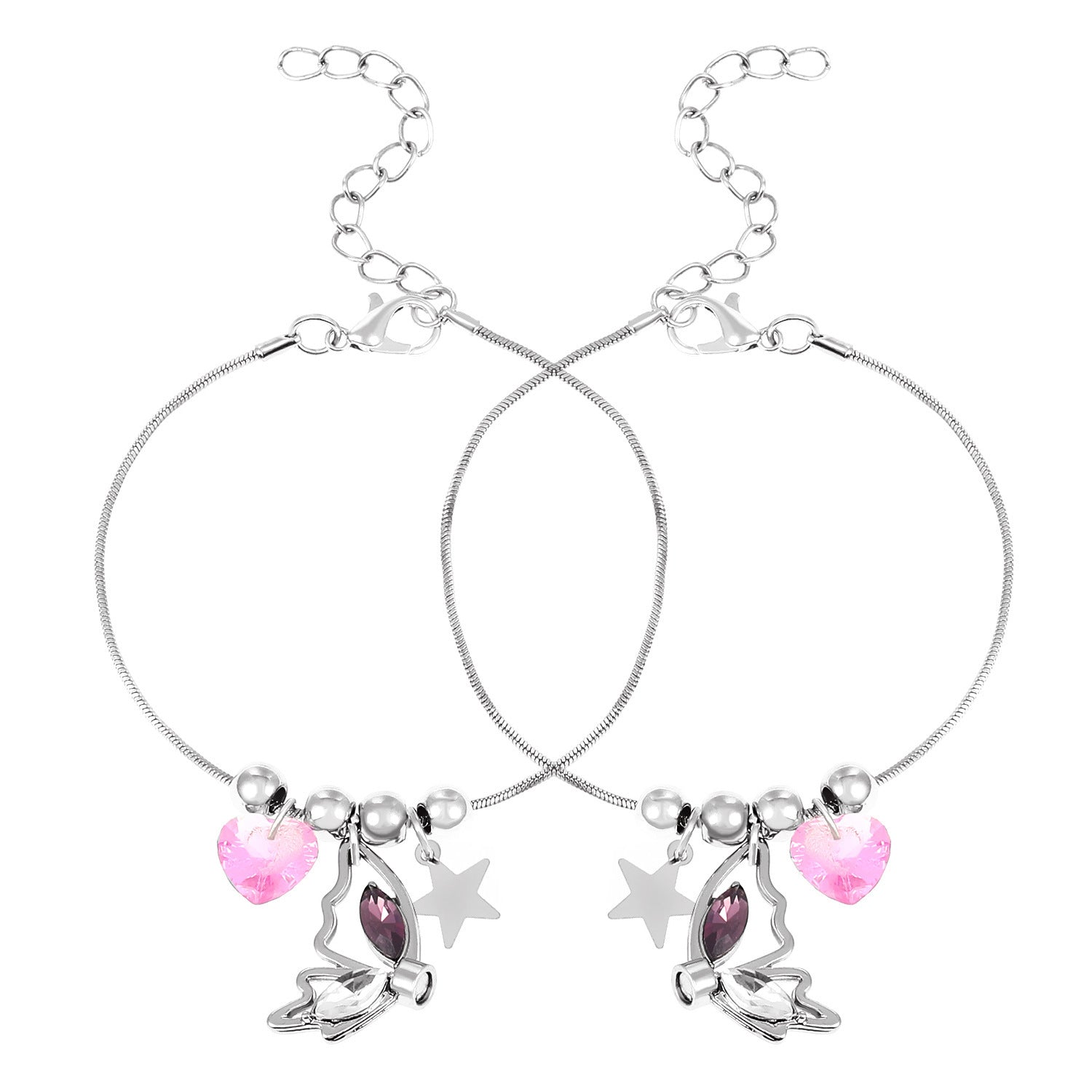 Wholesale alloy butterfly magnetic necklace clavicle chain